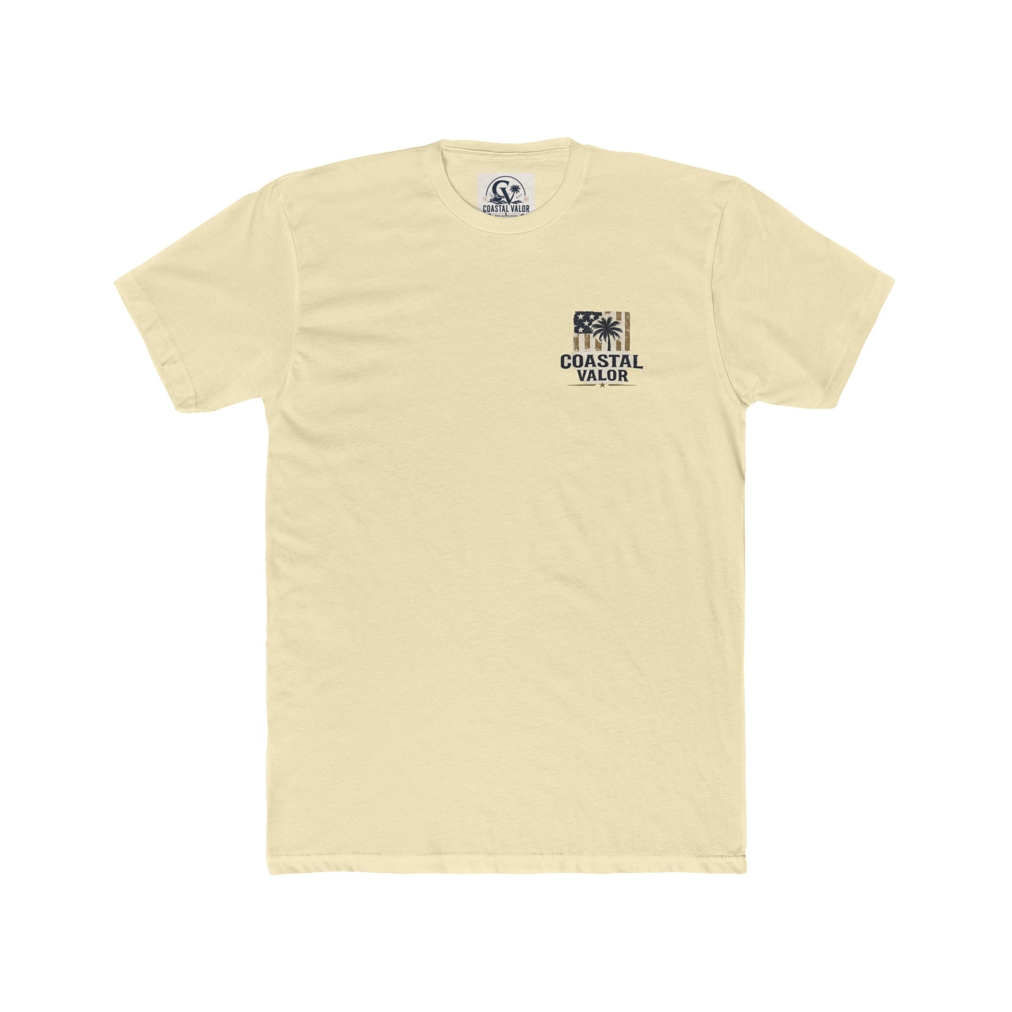 Coastal Valor Tee — "Built for the Water" Beach Palm Flag T-Shirt