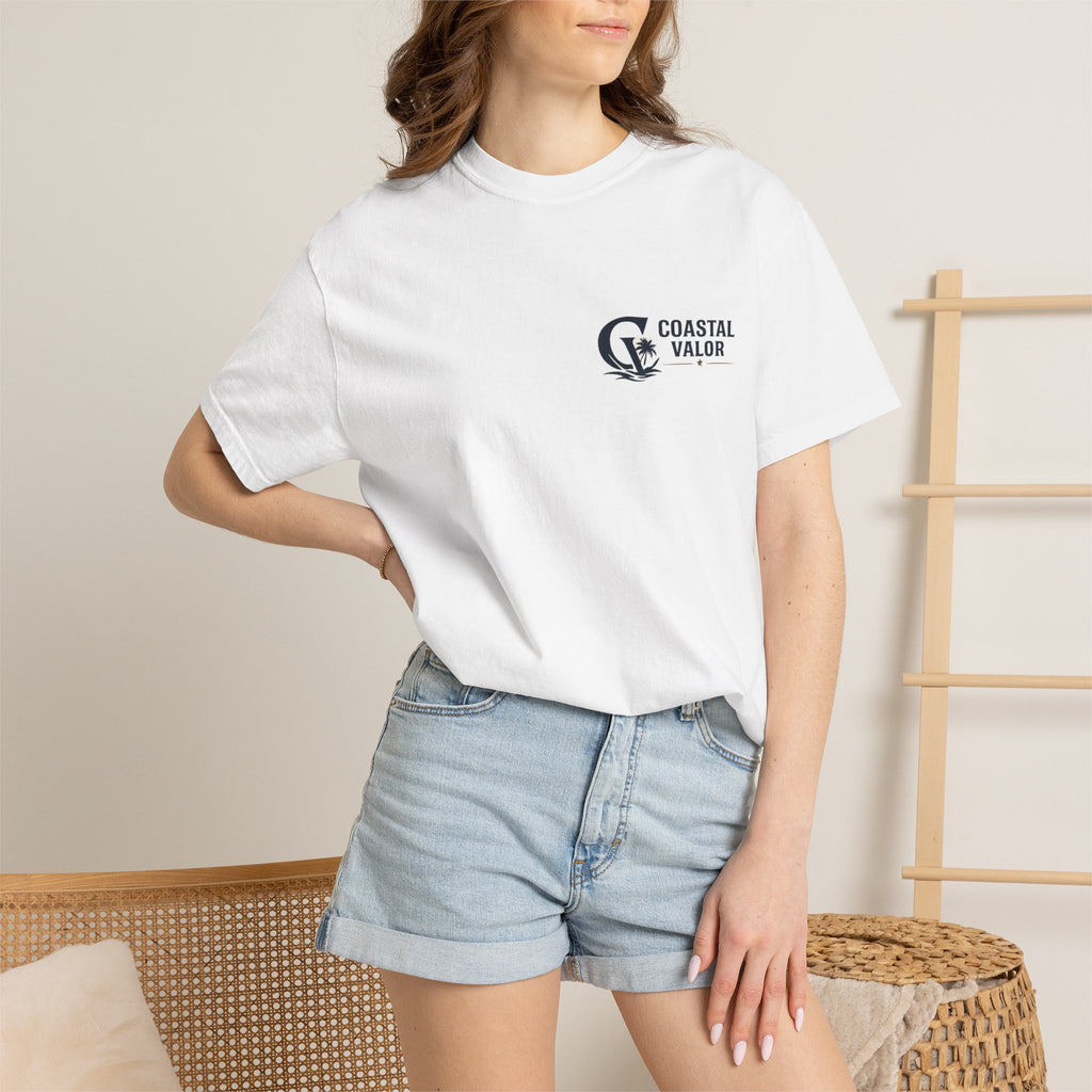 Coastal Valor T-Shirt | beach palm anchor graphic