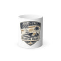 Color-Changing Mug — "Salty & Free" Coastal Valor Beach Coffee Cup, 11oz