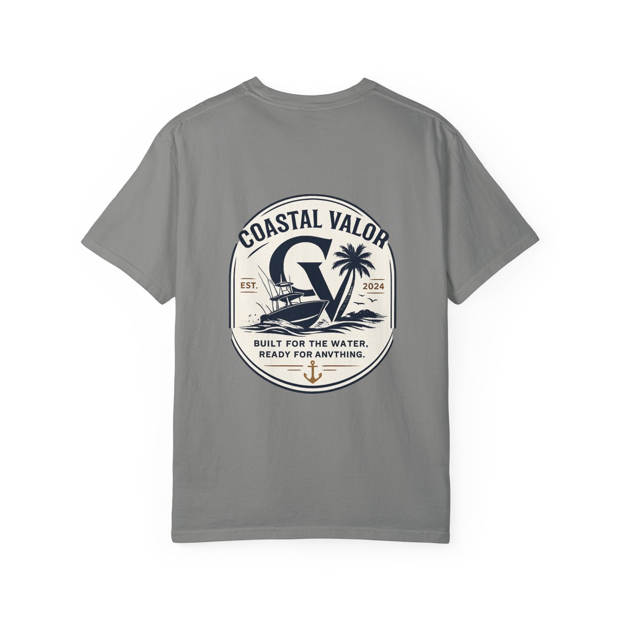 Coastal Valor T-Shirt | beach palm anchor graphic