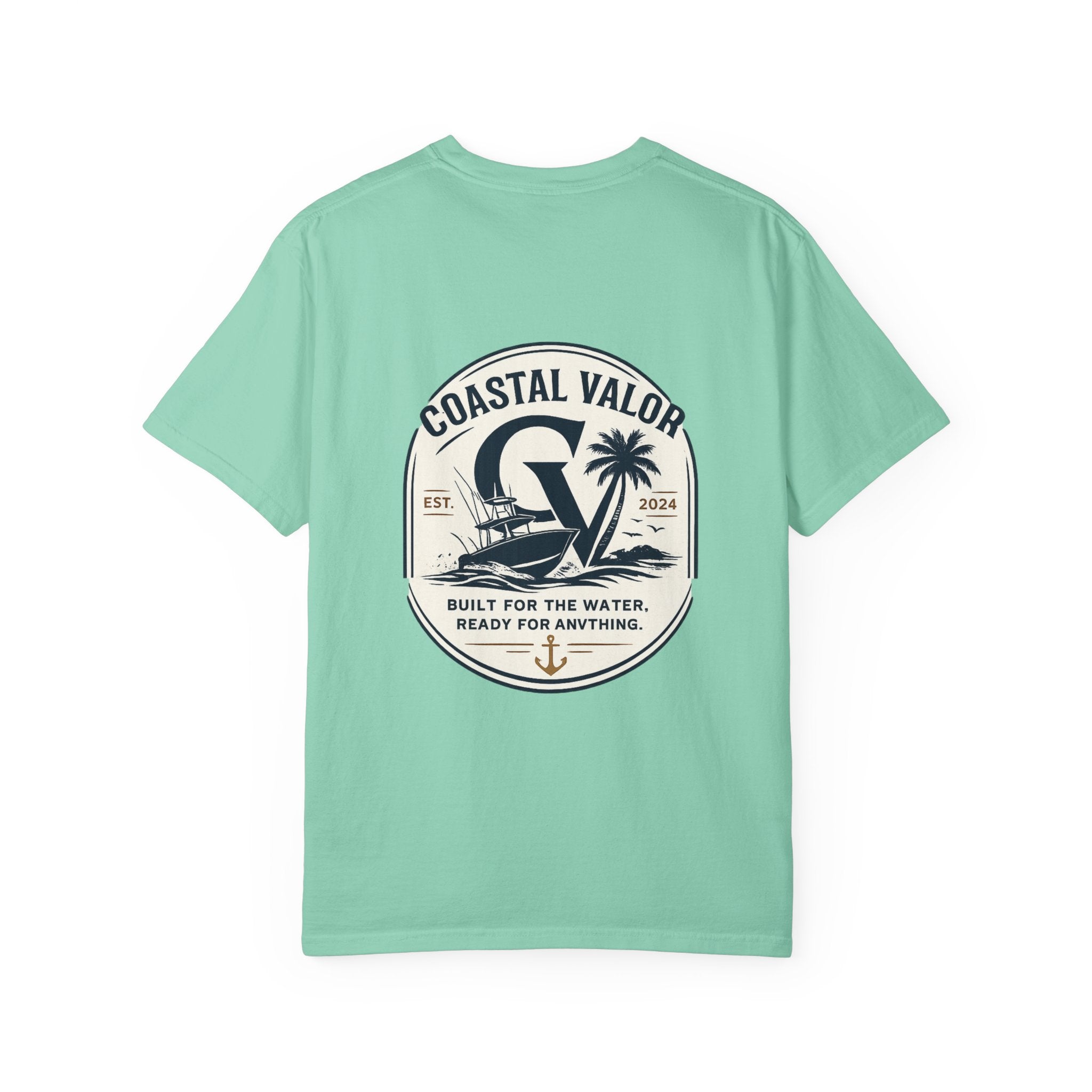 Coastal Valor T-Shirt | beach palm anchor graphic