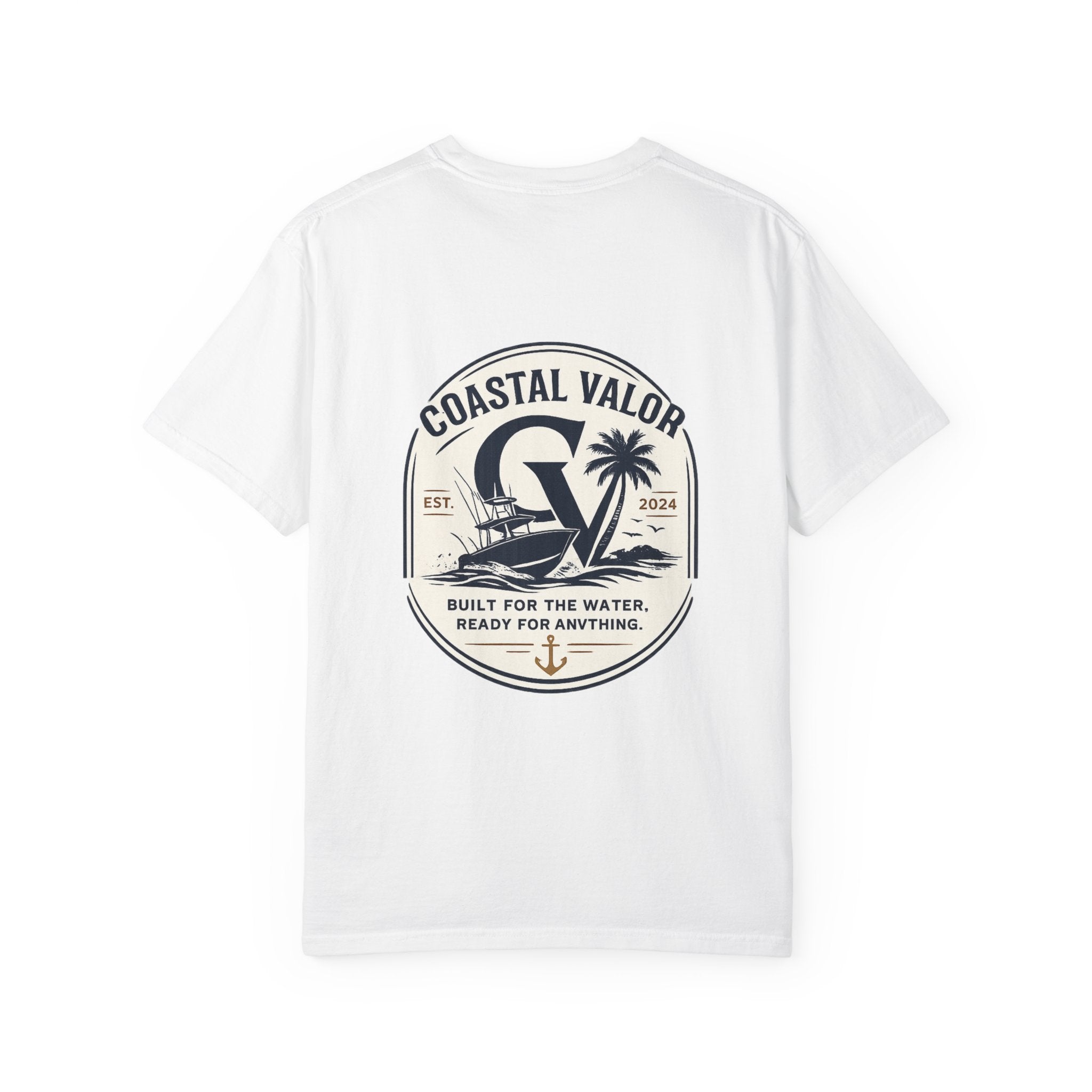 Coastal Valor T-Shirt | beach palm anchor graphic