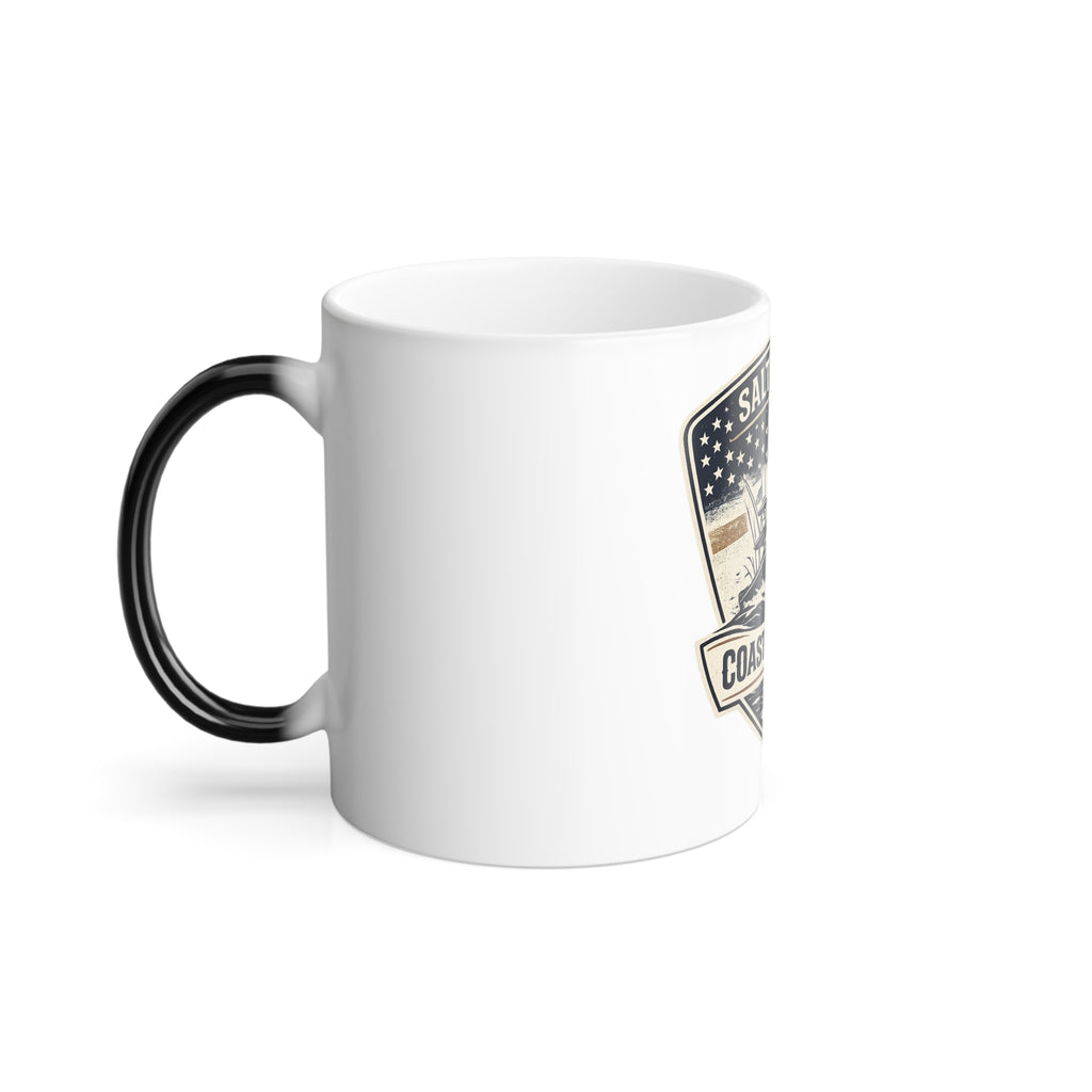 Color-Changing Mug — "Salty & Free" Coastal Valor Beach Coffee Cup, 11oz